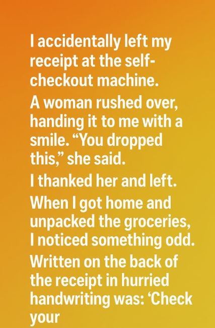 “The Receipt That Held a Secret Message of Kindness”