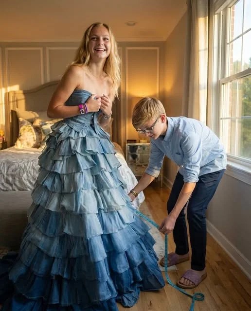 My Stepmom Refused to Buy Me a Prom Dress — So My Brother Made One from Our Mom’s Old Jeans, and That Night Changed Everything