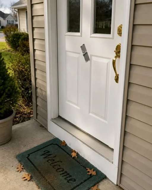 I Noticed a Piece of Tape on My Front Door and Thought It Was Nothing – A Week Later, My Neighbor Moved Out and Said, ‘You’re Next’