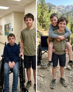 My 12-Year-Old Son Carried His Wheelchair-Bound Friend on His Back During a Camping Trip So He Wouldn’t Feel Left Out – The Next Day, the Principal Called Me and Said, ‘You Need to Rush to School Now’