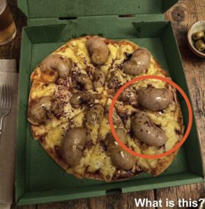 I ordered a pizza in the evening. The delivery driver brought it to me.