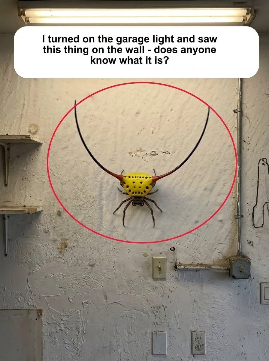 The Alien in My Garage: The Truth Behind the Terrifying Spiky Yellow Spider