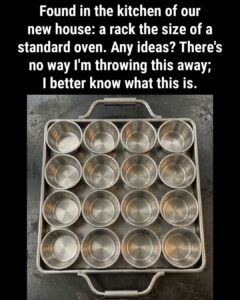 Found in the kitchen of a new house: a rack the size of a standard oven.