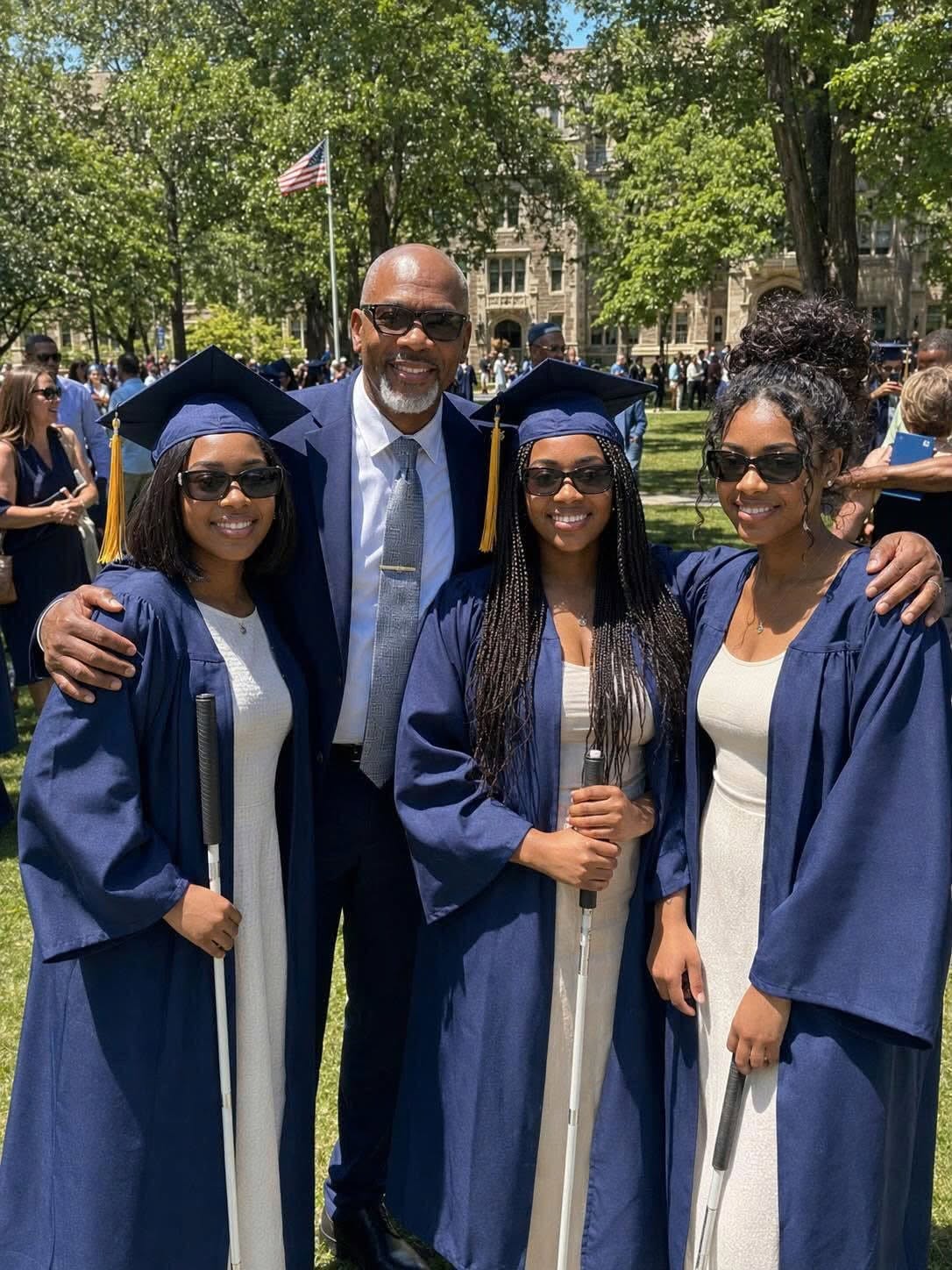 MY WIFE LEFT ME WITH OUR BLIND NEWBORN TRIPLETS — 18 YEARS LATER, SHE SHOWED UP AT THEIR GRADUATION, AND WHAT ONE DAUGHTER SAID ON STAGE SILENCED EVERYONE