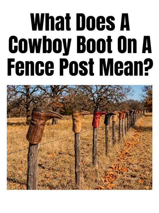 The Meaning Behind A Boot On A Fence Posttt