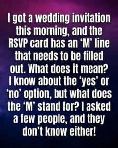 That Mysterious “M” on an RSVP Card — Here’s What It Really Means
