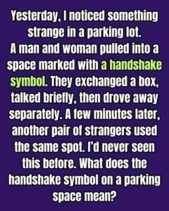 Here’s What a Handshake Symbol on a Parking Space Means